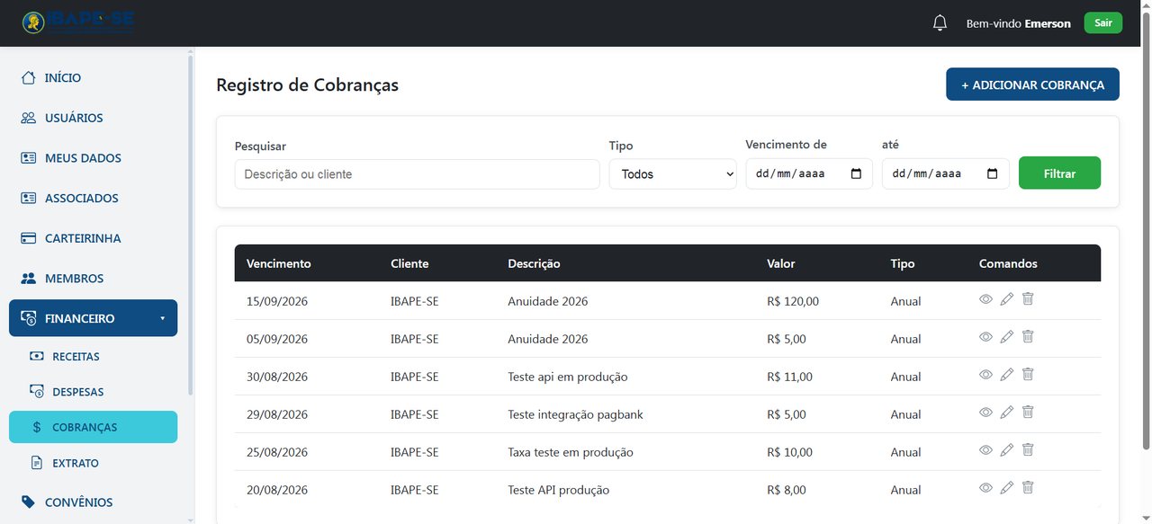 Cobranças e anuidades no piloto automático